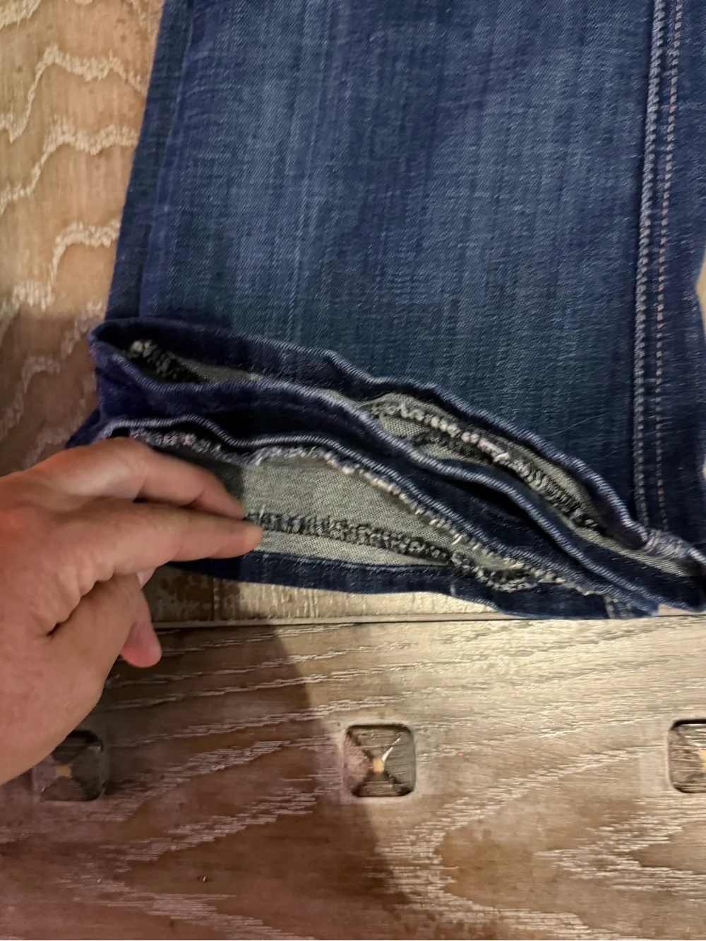 7 For All Mankind Women's Dark Blue “A” Pocket Bootcut Jeans - Picture 12 of 14